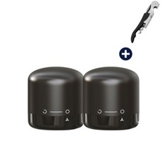 에이그 와인 밀봉 마개 2개 오프너 제공, 블랙