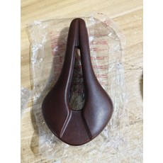 自行車坐墊 鏤空 復古 舒適 鞍座 棕色 PU, 如圖所示, 1個