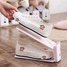 신발 정리대 다용도 보관함 현관 신발 수납대 수납 용품 수납함 놓는 절약 공간, 화이트