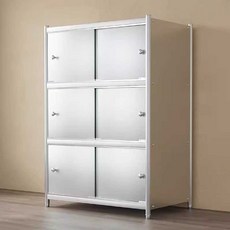 스테인레스 주방 수납장 슬라이딩 식당 캐비닛 부엌, 1. 2단 60x35x80cm