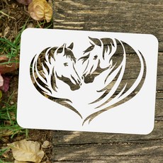 PET 데코 핸드페인팅 스텐실 모듈식 커팅 패턴 벽면 미화 DIY, 호스 111, 1개