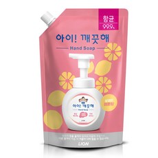 아이깨끗해 항균 폼 핸드솝 리필 레몬향, 600ml, 3개