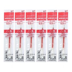 더주니 유니 제트스트림 단색 볼펜 리필 6개 0.5mm 리필심 SXR-5, 1개, 0.5 레드 6개 세트