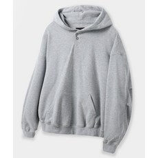 브랜드정품 디미트리 블랙 와플 헨리넥 후드 티셔츠_멜란지 225940