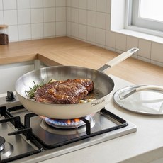CookBuddy 스텐 후라이팬 IH 304 3층 스테인리스 프라이팬, 1개, 24cm