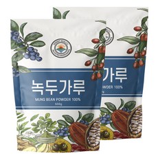 해나식품 녹두가루 분말, 500g, 2개