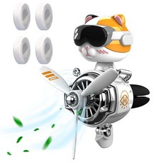 자동차 공기 청정제 2개 귀여운 베어 파일럿 디퓨저 프로펠러 배출구 통풍구 방향제 내부 장식에 적합 (오리+오리), 스타일 E