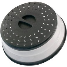 접이식 전자레인지 스플래터 커버 스팀 통풍구가 있는 BPA 프리 실리콘 및 플라스틱블랙 8.5인치, 8.5IN, gray