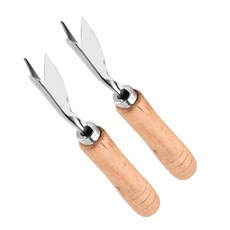 파인애플 삽 A타입 주방 고기 과일 핀셋 칼 커터 슬라이스, 실버, 2개