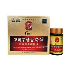 한삼수 6년근 홍삼 농축액 2병, 6박스, 480g