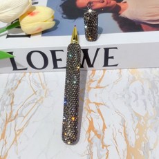 화려한 반짝이 큐빅 보석 사인펜 비즈니스 선물 바레나[VARENA], 0.05mm, 1개, 그레이 다이아몬드