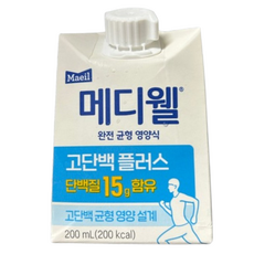 매일유업 메디웰 고단백 플러스 완전 균형 영양식, 200ml, 2개