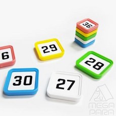 메가파라 숫자 자석 NS-23 사각 노1-10 숫자놀이