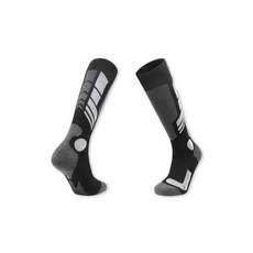 滑雪襪 高筒保暖透氣排汗滑雪襪，加厚襪底緩衝支撐，專業滑雪運動襪, 8201黑白色L, 1套