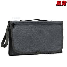 臺灣爆品 廠家直供多功能媽咪包嬰兒換尿布墊便攜式抽紙巾隔尿墊儲物尿布包, 深灰色, 1個
