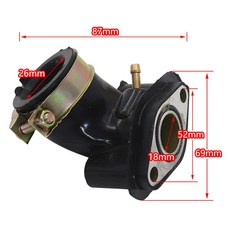 GY6 스쿠터 ATV 고 카트 50cc 80cc 125cc 150cc 모페드 18mm/23mm 흡기 매니폴드 파이프 부품