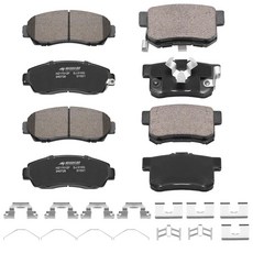 HYFTJYZ 2008-2009 폰티악 G8과 호환되는 세라믹 전면 브레이크 패드 자동차용 자동차 교체 패드 세트 신뢰할 수 있는 정지력 쉬운 교체 삐걱거림 없음 오래, HZ1521+HZ1086