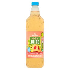 영국 모리슨 Morrisons White Grape And Peach juice 노슈가 화이트 그레이프 & 복숭아 하이 주스, 6개, 1L