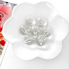 헤세드 (1p) 20mm 아크릴 투명 컬러 원형 구슬비즈 왕구슬 빅구슬, 1개