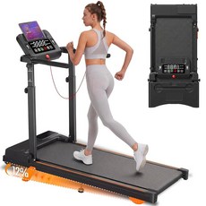 가정용 워킹 패드 러닝머신 소형 3.5HP 접이식 언더 데스크 러닝머신 인클라인 포함 158.8kg(350파운드) 용량(L), 가정용 워킹 패드 러닝머신, 소형, 3.5HP 접이식