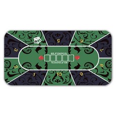 고니표 텍사스 홀덤매트 포커 테이블 매트, 크라운 그린, 중 (60x120cm), 1개