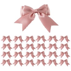 고급 완성 리본 선물 포장 리본 완제품 장식 7cm, 25개, 인디핑크