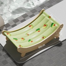 寵物冰躺椅 涼爽舒睡 物理降溫, 中號 牛油果綠躺椅冰窩 建議10斤內, 1個