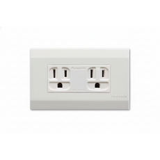 Panasonic 星光系列 5.5mm絞線用接地雙插座 WTDFP151236, 1個
