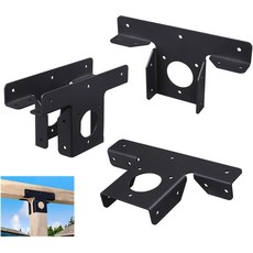 Wpbhk 2Pcs 헤비 듀티 퍼골라 코너 브래킷 확장 3방향 T 4x4 실제 크기: 3.5X3.5 포스트 가제보 키트 2, 4