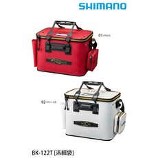 禧瑪諾 Shimano BK-122T 45cm 45TCM 活魚桶 a撒桶 釣魚配件, 1個, 熱血紅 45CM