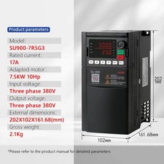 AC 모터 속도 조절기 SUSWE 고출력 주파수 인버터 제어 VFD 3 상 380V-3 380V SU900 신제품, [01] 7.5KW, [01] 380V, 1개
