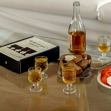 라움샵 혼술 예쁜소주잔 특이한 예쁜 소주잔 사케잔 인생술잔 선물세트, 소주잔 4p