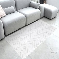 아이서 발코니매트 화이트헤링본 200x300cm 아기거실매트