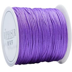 精選72號玉線手工編織繩：DIY手鍊項鍊吊墜編繩材料，多色可選, 72號玉線紫色45米送20顆珠子, 1個