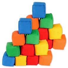 빅 오재미 7cm 대형 콩주머니, 혼합 색상, 20개