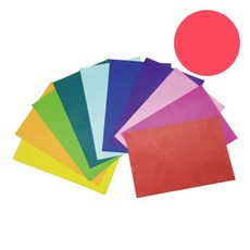 즐거운날 8절 빨강 색화지 100매 360x240mm 학습재료