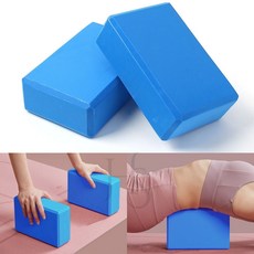 요가블럭 밸런스 EVA 요가 블록 스트레칭 폼블럭 블루 2p 세트