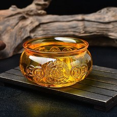 妃雪森 琉璃聚寶盆 招財擺飾, 金色聚寶盆10cm, 金色
