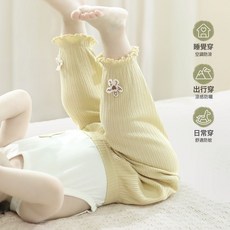 女寶寶防蚊褲夏季輕薄款莫代爾打底褲嬰兒童休閒褲女童花邊褲外穿, 90cm