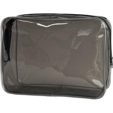 토트프린트 방수 PVC 메이크업 백 - 여행용 세면도구 보관용 누수 방지 화장품 정리함 9.847.092.36인치 여성 및 남성용 블랙, Black