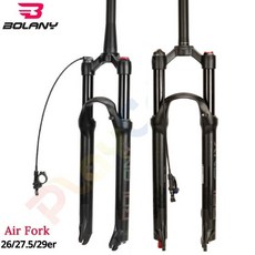 BOLANY【全黑反光標】線控 前避震 彈調節 氣壓 登山車 前叉 氣叉 避震 26 27.5 29【FKA004】, 直管,27.5