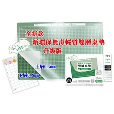 環保無毒雙面學生桌墊TM-A2S(雙認證檢驗 護眼好書寫無塑化劑切割墊墊板切割板, 【雙層】無毒環保學生桌墊(可切割