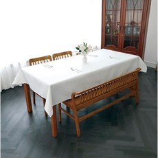 케이홈 폴리 방수 테이블보 식탁보 행사용 식탁 테이블, 화이트, 140x180cm, 1개