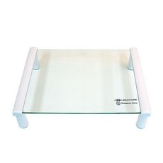 삼삼닷컴 마우스 숨김 모니터 받침대 화이트 모니터 선반, 상세페이지 참조, 1개