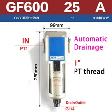 Airtac 공압 필터 오일-물 분리기 GF200-08 GF300-10 GF400-15 정품