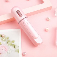 便攜式手持補水儀 美容蒸臉儀 奈米補水儀 保濕噴霧 冷噴儀 加濕器 補水噴霧, 粉色