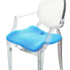 하비비 사계절 통풍 실리콘 벌집 방석+시트 특대, 블루