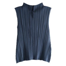 플리츠플리즈이세이미야케 퍼넬 넥 플리츠 탑