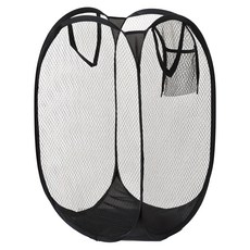 접이식 메쉬 빨래바구니, 블랙