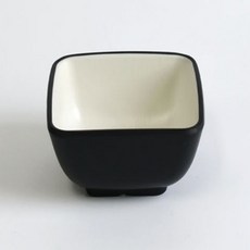 소스 접시 초장그릇 소스용기 미니접시, 체크투톤 BW 미니사각볼 DS-7117